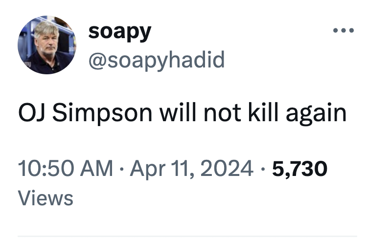 screenshot - soapy Oj Simpson will not kill again 5,730 Views